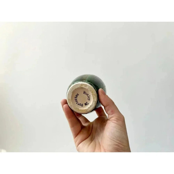 Drip Glaze Hosley Pottery Handmade Mini Vintage Vase - Picture 2 of 6